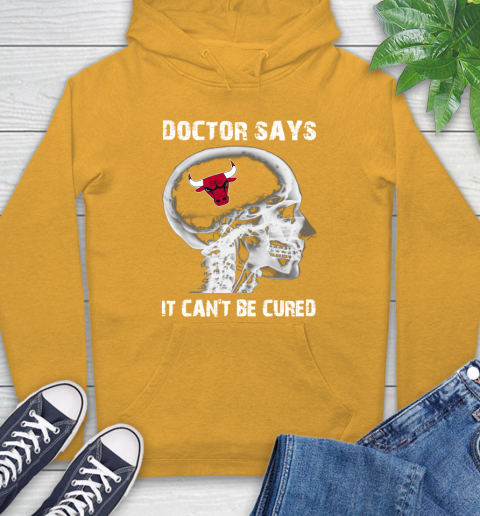NBA Chicago Bulls Basketball Skull It Can't Be Cured Shirt Hoodie 2