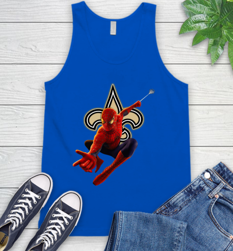 NFL Spider Man Avengers Endgame Football New Orleans Saints Tank Top 5
