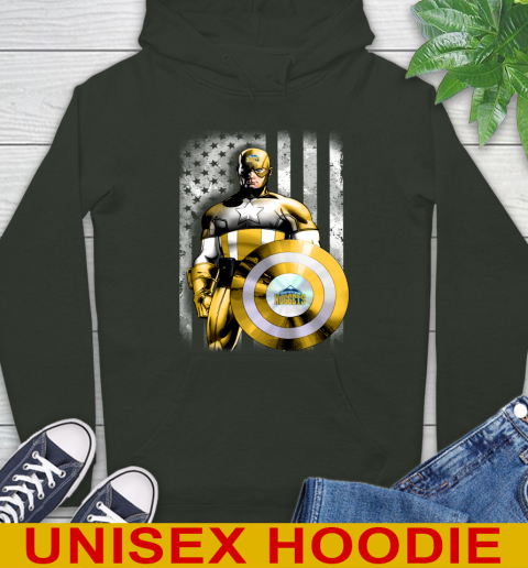 Denver Nuggets NBA Basketball Captain America Marvel Avengers American Flag Shirt Hoodie 12