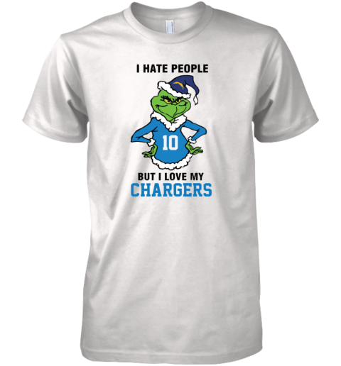 I Hate People But I Love My Los Angeles Chargers Los Angeles Chargers NFL Teams Premium Men's T-Shirt