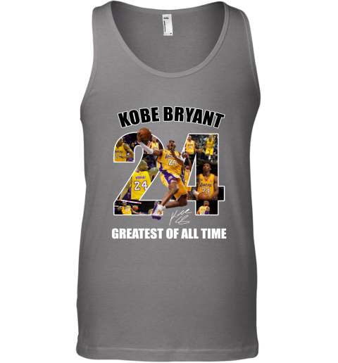 Kobe Bryant Greatest Of All Time Number 24 Signature Tank Top