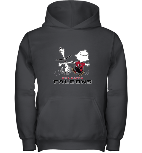 Snoopy And Charlie Brown Happy Atlanta Falcons Fans Youth Hoodie
