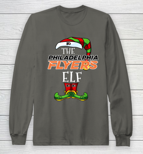 Philadelphia Flyers Christmas ELF Funny NHL Long Sleeve T-Shirt 5