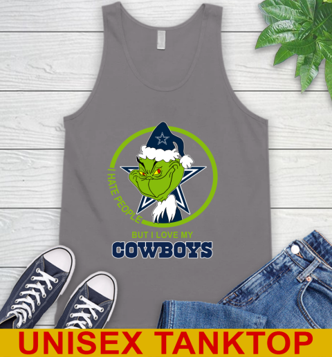 Dallas Cowboys NFL Christmas Grinch I Hate People But I Love My Favorite Football Team Tank Top 7