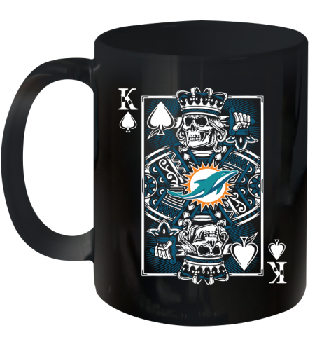 Miami Dolphins NFL Football The King Of Spades Death Cards Shirt Ceramic Mug 11oz