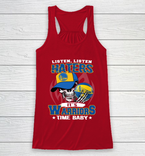 Listen Haters It is WARRIORS Time Baby NBA Racerback Tank 4
