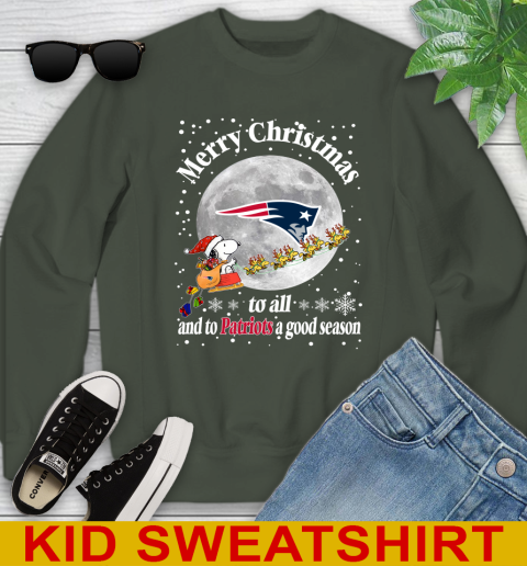 New England Patriots Merry Christmas To All And To Patriots A Good Season NFL Football Sports Youth Sweatshirt 8
