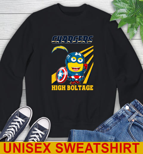 NFL Football Los Angeles Chargers Captain America Marvel Avengers Minion Shirt Sweatshirt