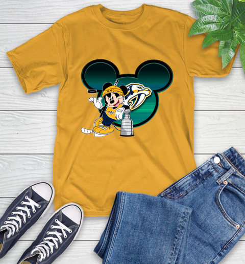 NHL Nashville Predators Stanley Cup Mickey Mouse Disney Hockey T Shirt T-Shirt 3