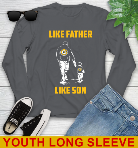 Indiana Pacers NBA Basketball Like Father Like Son Sports Youth Long Sleeve 9