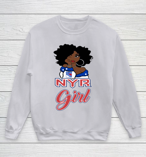 New York Rangers Girl NHL Youth Sweatshirt 4