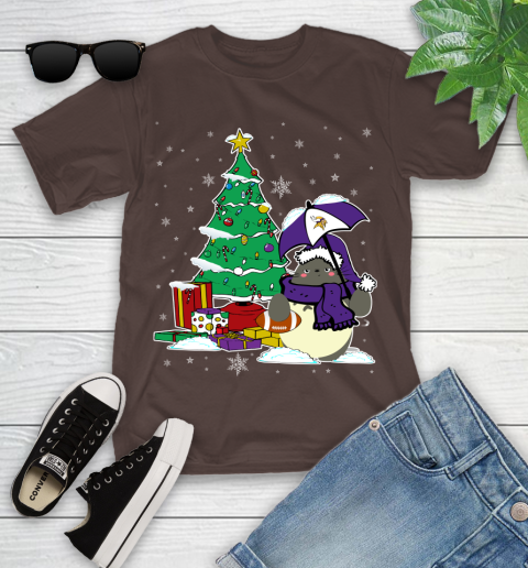 Minnesota Vikings NFL Football Cute Tonari No Totoro Christmas Sports Youth T-Shirt 7