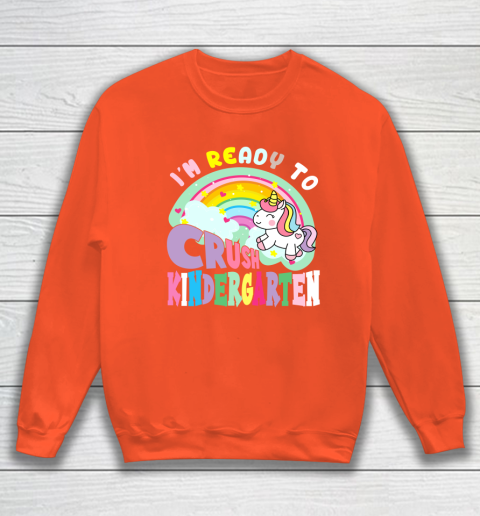 Back to school shirt ready to crush kindergarten unicorn Sweatshirt 11