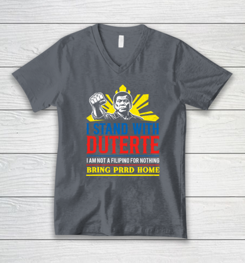 Support Duterte – Stand with Duterte Against ICC Charges V-Neck T-Shirt 3