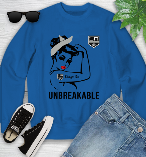 NHL Los Angeles Kings Girl Unbreakable Hockey Sports Youth Sweatshirt 4