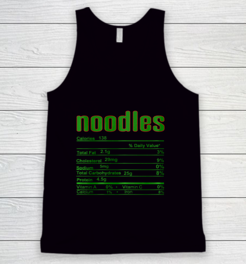 Thanksgiving Christmas Noodles Nutrition Fact Tank Top