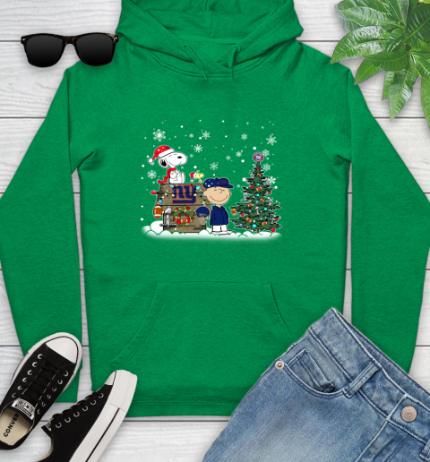NFL New York Giants Snoopy Charlie Brown Christmas Football Super Bowl Sports Youth Hoodie 9