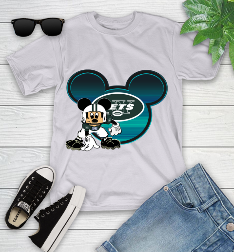NFL New York Jets Mickey Mouse Disney Football T Shirt Youth T-Shirt 4