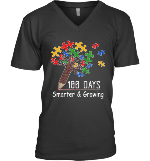 100 Days Smarter V-Neck T-Shirt