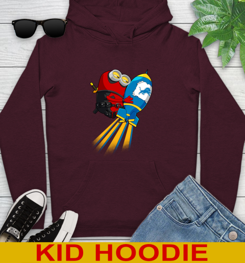 NFL Football Detroit Lions Deadpool Minion Marvel Shirt Youth Hoodie 7