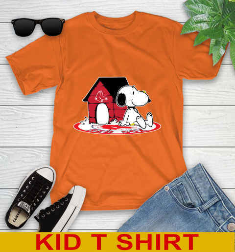 MLB Baseball Boston Red Sox Snoopy The Peanuts Movie Shirt Youth T-Shirt 7