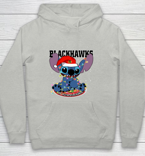 Chicago Blackhawks NHL Hockey noel stitch Christmas Youth Hoodie