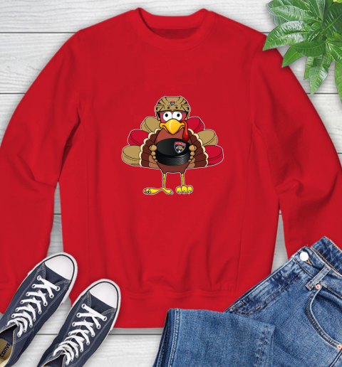 Florida Panthers Turkey Thanksgiving Day Sweatshirt 10