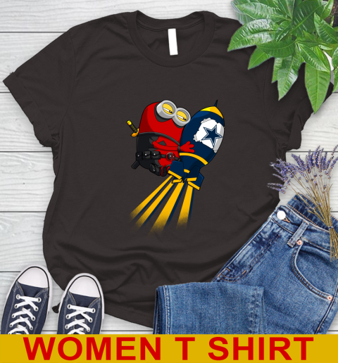NFL Football Dallas Cowboys Deadpool Minion Marvel Shirt Women's T-Shirt 9