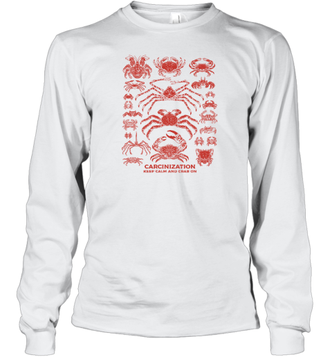 Carcinization Keep Calm Crab On Long Sleeve T-Shirt - Topshirtpro