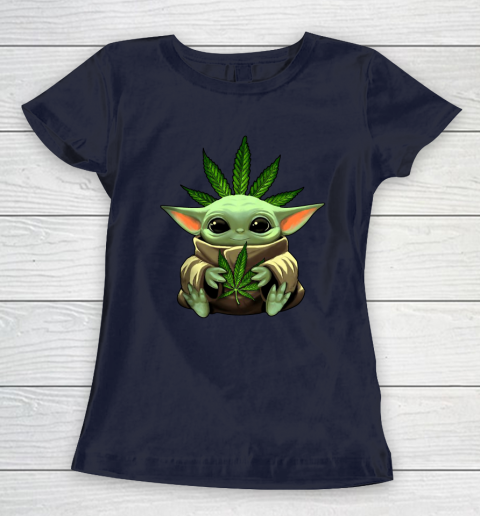 Baby Yoda Hug Marijuana Canabis Women's T-Shirt 3