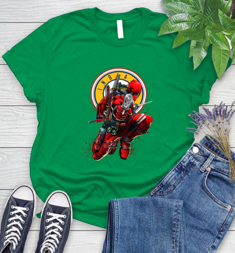 NBA Deadpool Marvel Comics Sports Basketball Indiana Pacers Women's T-Shirt 6