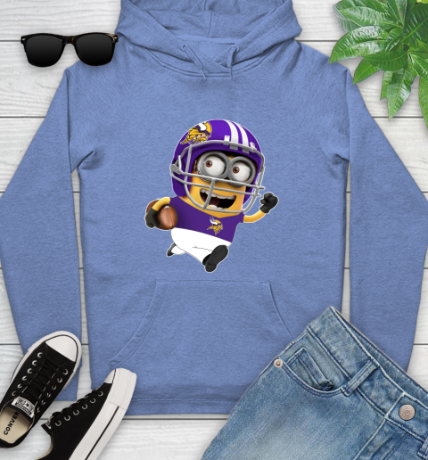 NFL Minnesota Vikings Minions Disney Football Sports Youth Hoodie 12
