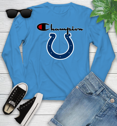 NFL Football Indianapolis Colts Champion Shirt Youth Long Sleeve 5