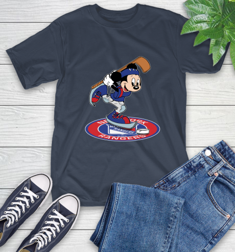 NHL Hockey New York Rangers Cheerful Mickey Disney Shirt T-Shirt 4