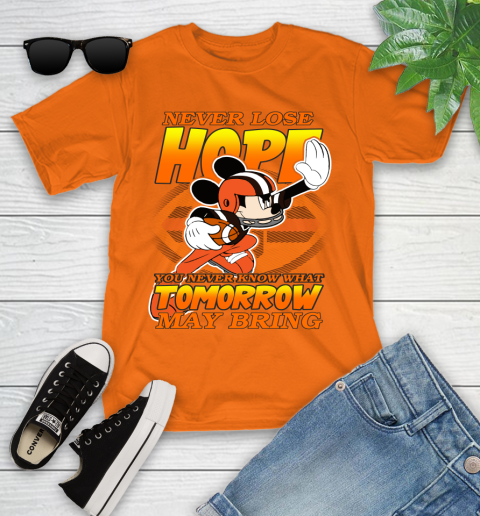 Cleveland Browns NFL Football Mickey Disney Never Lose Hope Youth T-Shirt 9
