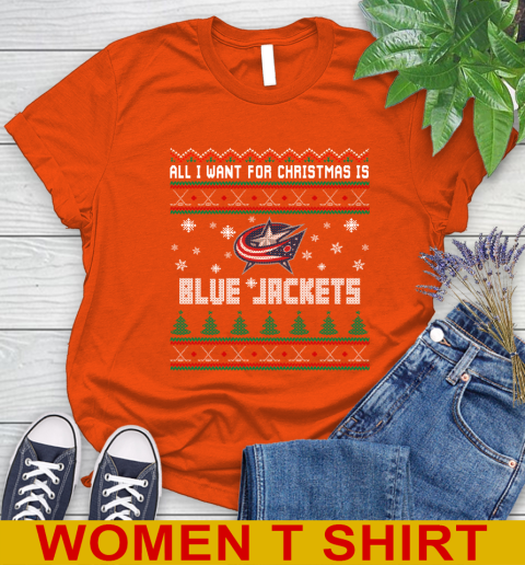 Columbus Blue Jackets NHL Hockey All I Want For Christmas Is My Team Sports 87