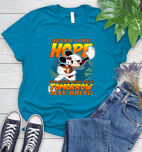Atlanta Falcons NFL Football Mickey Disney Never Lose Hope (2) Women's T-Shirt 10