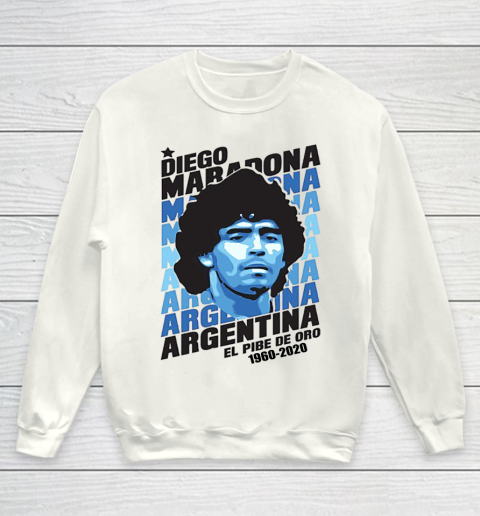 Diego Maradona El Pibe De Pro 1960 2020 Rest In Peace Youth Sweatshirt