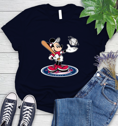 MLB Baseball Minnesota Twins Cheerful Mickey Disney Shirt Women's T-Shirt 3