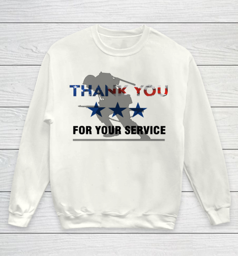 Veteran Shirt Memorial Day Thank You For Your Service Youth Sweatshirt
