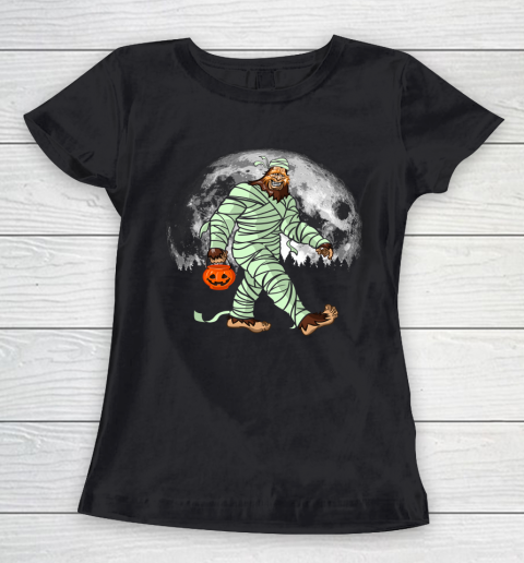 Bigfoot Mummy Costume Moon Halloween Funny Sasquatch DOTD Women's T-Shirt