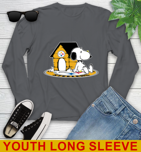 NFL Football Pittsburgh Steelers Snoopy The Peanuts Movie Shirt Youth Long Sleeve 9