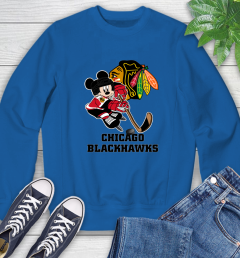 NHL Chicago Blackhawks Mickey Mouse Disney Hockey T Shirt Sweatshirt 8