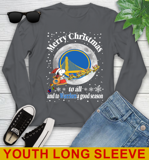Golden State Warriors Merry Christmas To All And To Warriors A Good Season NBA Basketball Sports Youth Long Sleeve 9