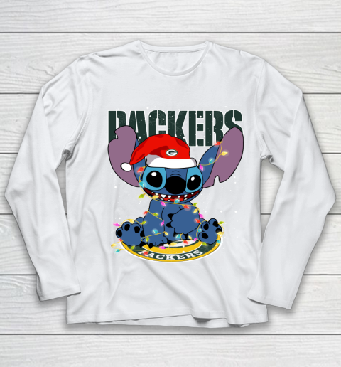 Green Bay Packers NFL Football noel stitch Christmas Youth Long Sleeve