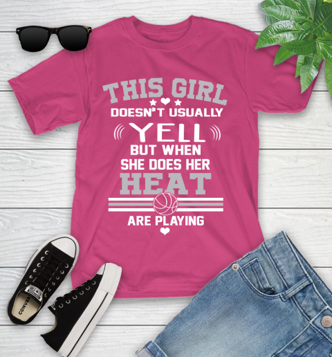 Miami Heat NBA Basketball I Yell When My Team Is Playing Youth T-Shirt 11