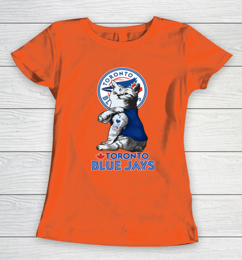 MLB Baseball My Cat Loves Toronto Blue Jays Women's T-Shirt 3