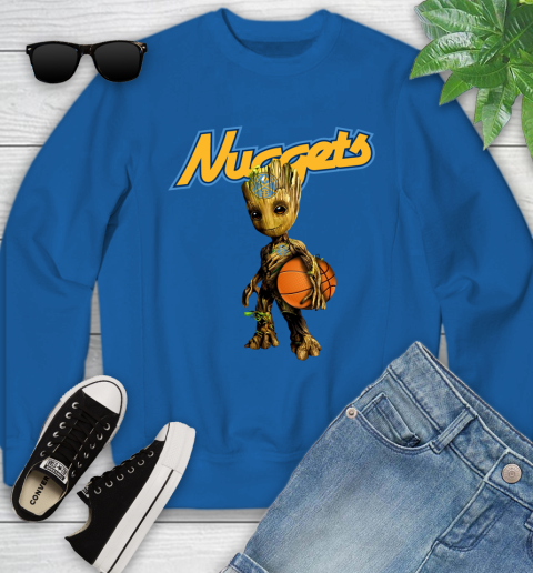 Denver Nuggets NBA Basketball Groot Marvel Guardians Of The Galaxy Youth Sweatshirt 8