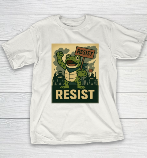 Resist Portland Frog Stand With Frog Digital Protest Shirt Youth T-Shirt