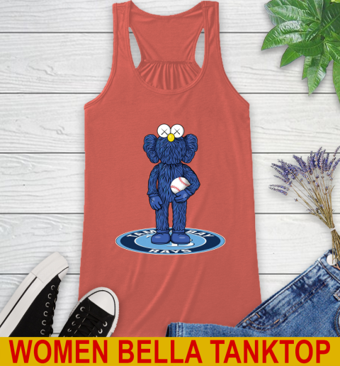 MLB Baseball Tampa Bay Rays Kaws Bff Blue Figure Shirt Racerback Tank 4